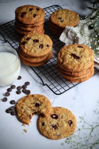 Cookies med sjokolade og mandler